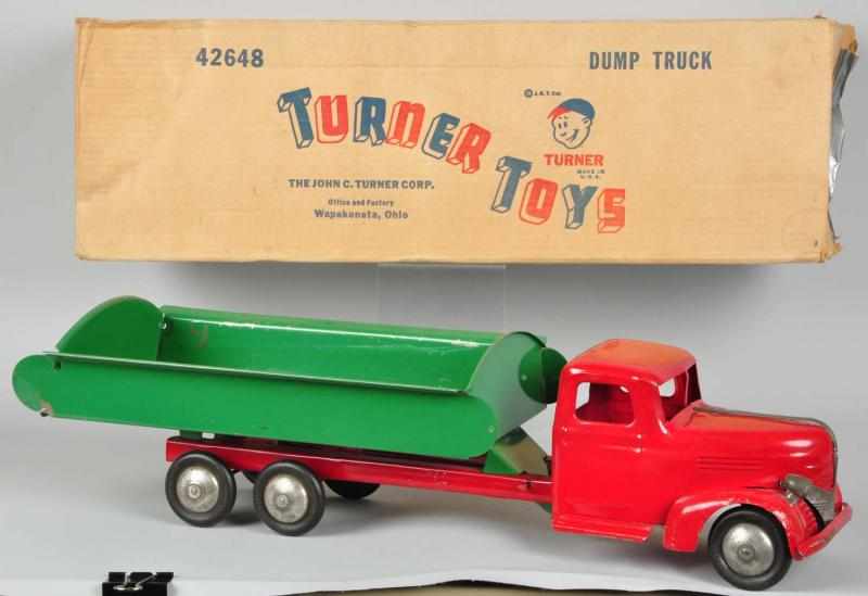 Appraisal: Pressed Steel Turner No Dump Truck Toy Description American Front