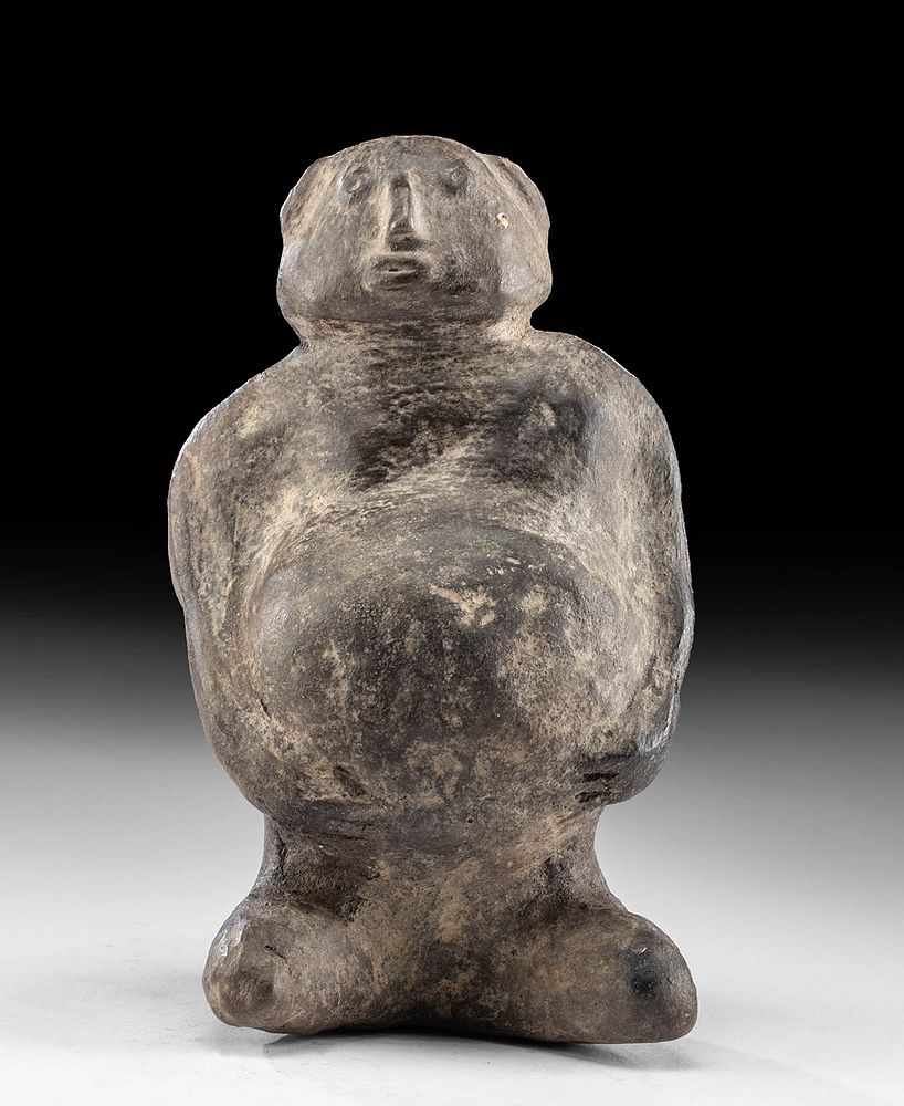 Appraisal: Mississippian Pottery Pregnant Female Figure w TL First Time At