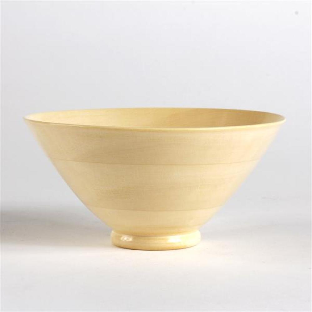 Appraisal: MICHAEL MODE AMERICAN B TURNED-WOOD BOWL PROBABLY HOLLY HMichael Mode