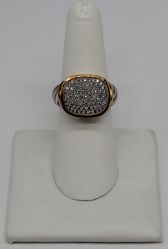 Appraisal: JEWELRY David Yurman kt Sterling and Diamond Ring David Yurman