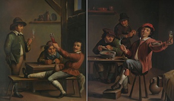 Appraisal: After David Teniers This Pair ca th Century A pair