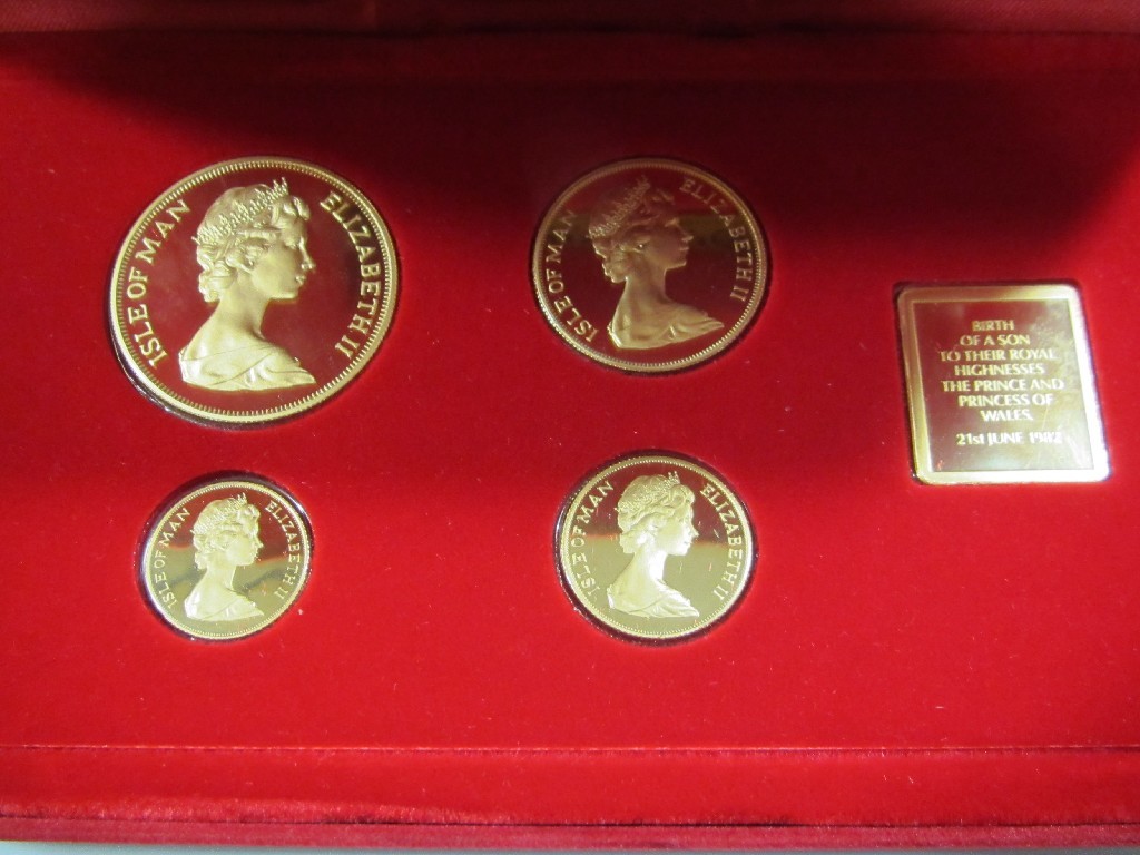 Appraisal: Isle of Man Prince William ct gold four coin proof