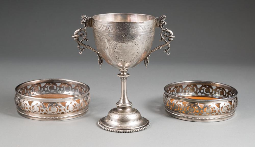 Appraisal: New Orleans Silverplate Rowing Trophy with engraved presentation Presented to