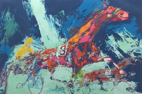 Appraisal: LEROY NEIMAN AMERICAN - x Trotters Horse Racing Color serigraph