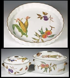 Appraisal: Three Royal Worcester Pieces th c in the Eve Three