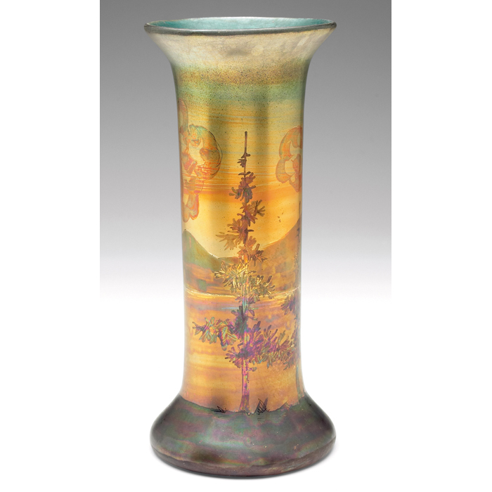 Appraisal: Weller LaSa vase cylindrical form with flared rim and base