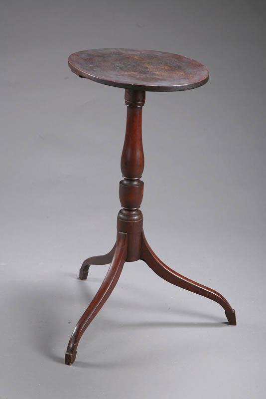 Appraisal: FEDERAL CANDLESTAND New England early th century maple Diminutive size