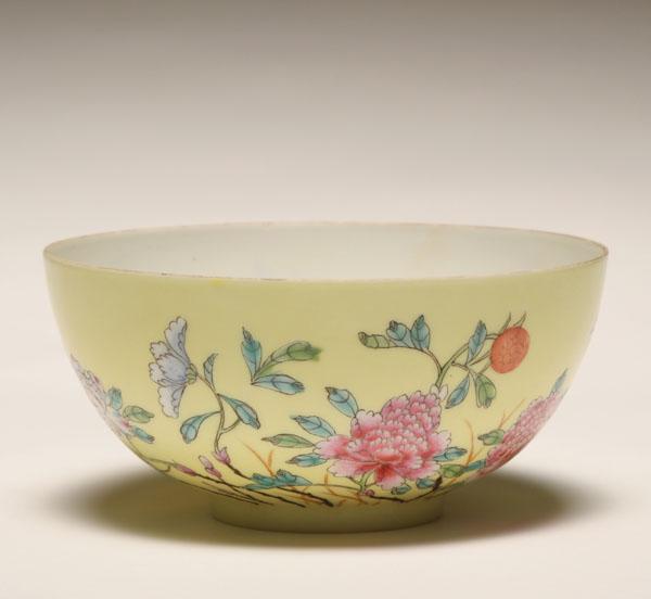 Appraisal: Chinese Famille Rose porcelain bowl Qianlong the exterior with enameled