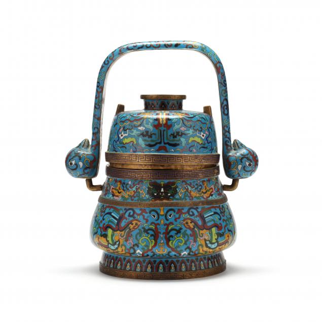 Appraisal: A CHINESE CLOISONNE VESSEL WITH COVER th century large vessel