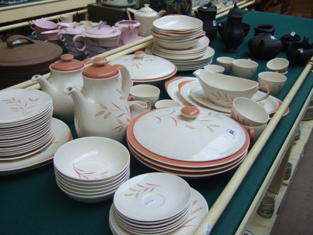 Appraisal: A Royal Doulton six piece dinner and tea service decorated