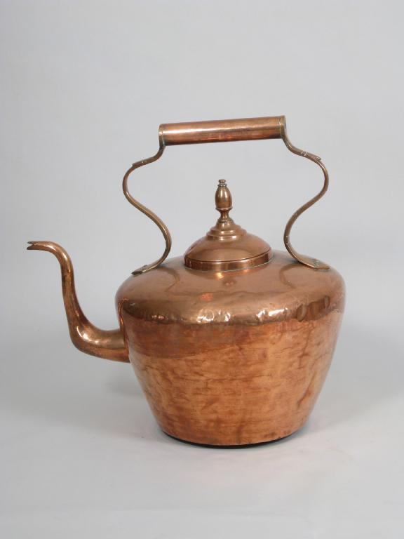 Appraisal: A mammoth copper Advertising Kettle the lid with acorn finial