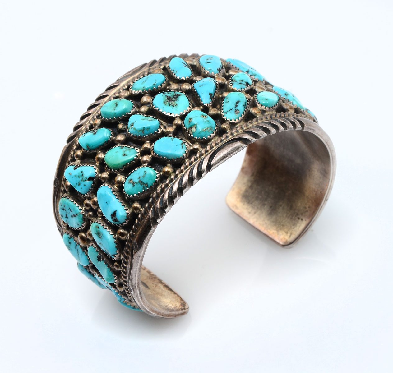 Appraisal: TOMMY MOORE NAVAJO TURQUOISE CUFF BRACELET Known for his traditional