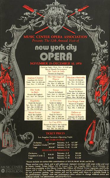 Appraisal: A group of three framed performing arts posters s- s