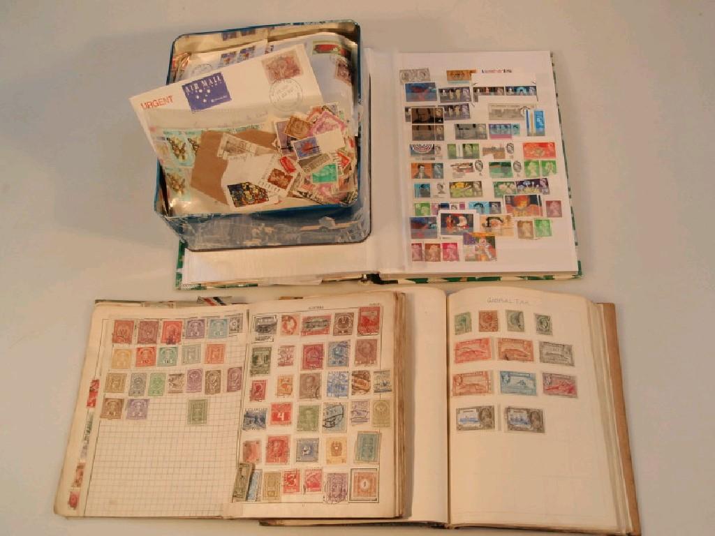 Appraisal: A quantity of stamps including stock album a Victory stamp