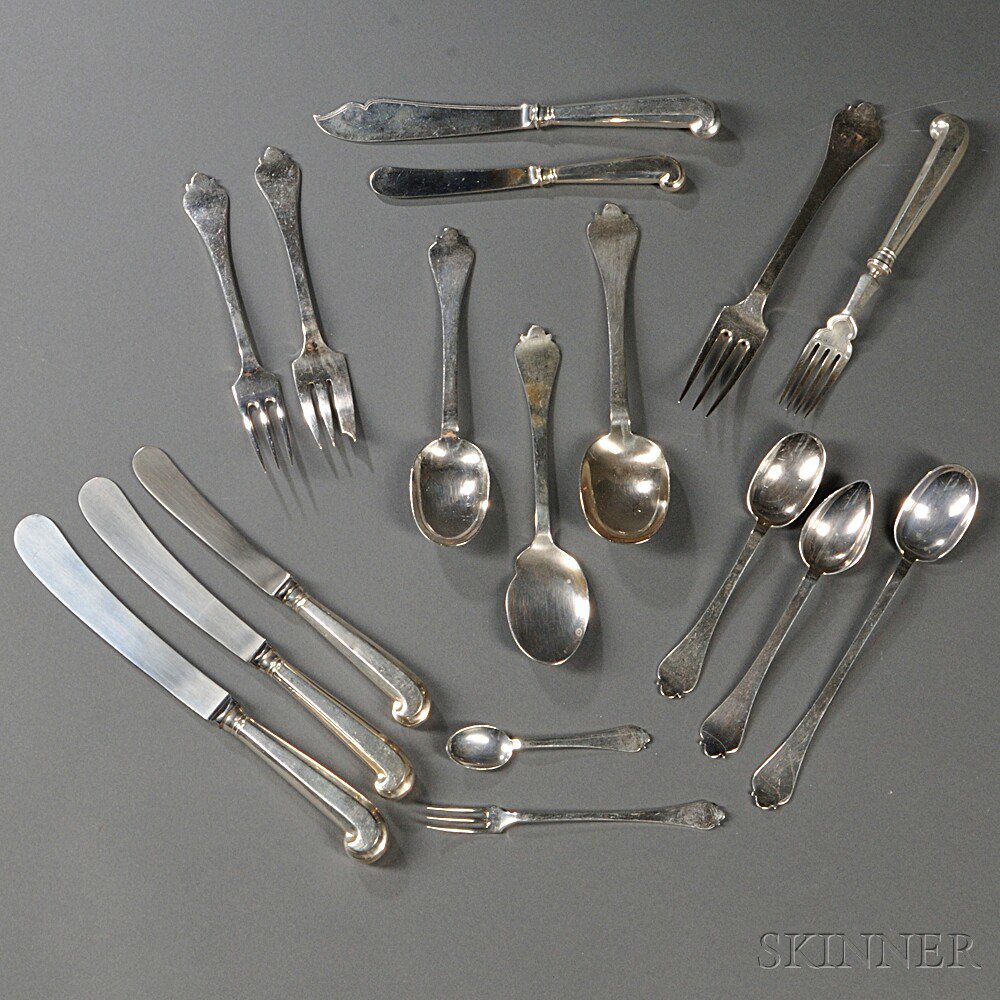 Appraisal: Assembled Elizabeth II Sterling Silver Flatware Service London - James