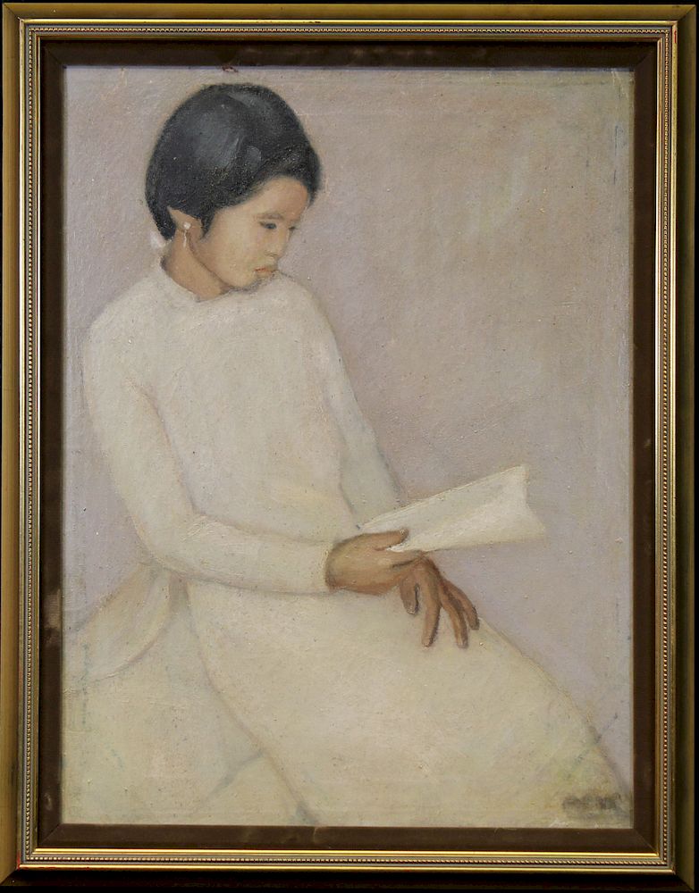 Appraisal: Vietnamese School Portrait of a Young Girl Vietnamese School Portrait