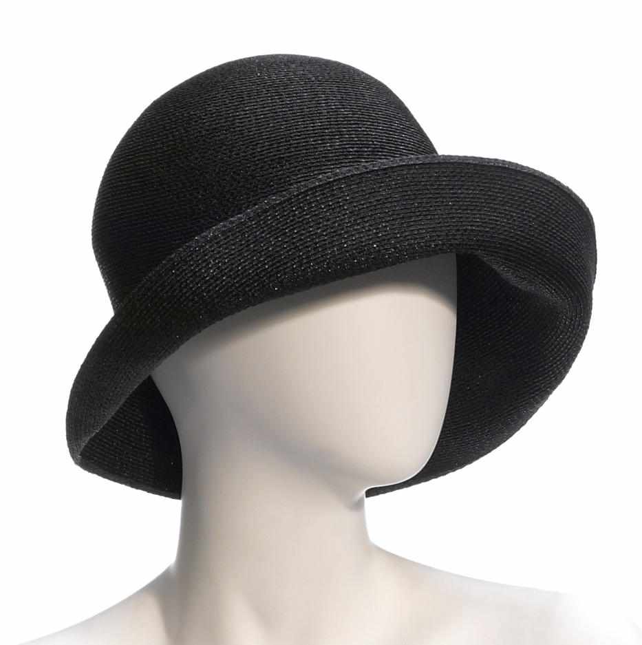 Appraisal: A Patricia Underwood black straw hat diameter in together with