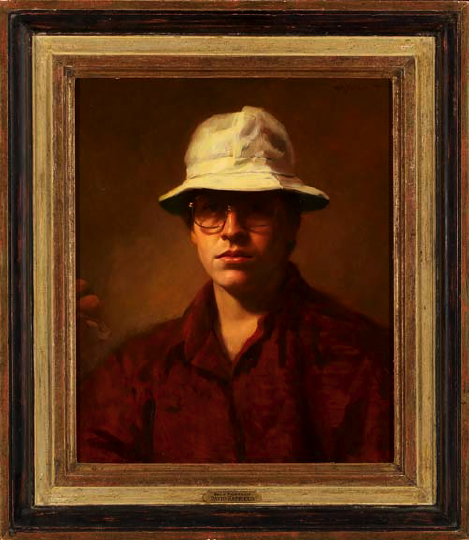 Appraisal: David Hatfield American New Jersey b Self-Portrait oil on masonite