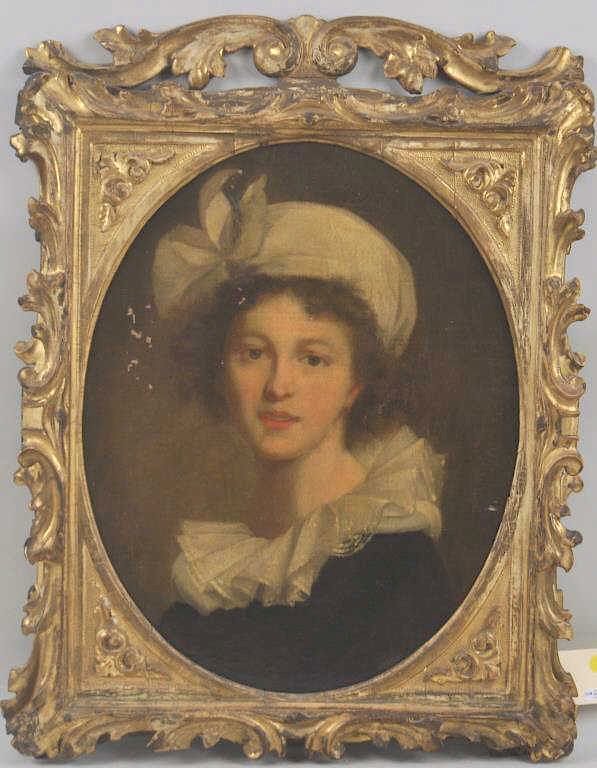 Appraisal: O C Portrait of Elisabeth Vigee-LeBrun early th century copy