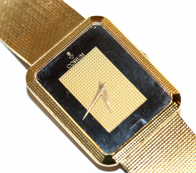 Appraisal: A LADIES CT GOLD CORUM WRIST WATCH with a gilt