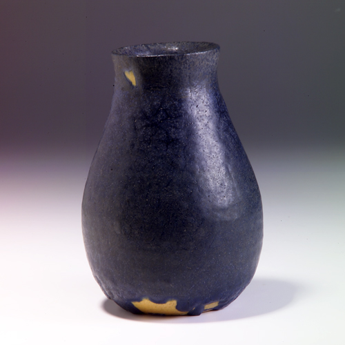 Appraisal: GRUEBY Bulbous vase covered in thick oatmealed matte indigo glaze