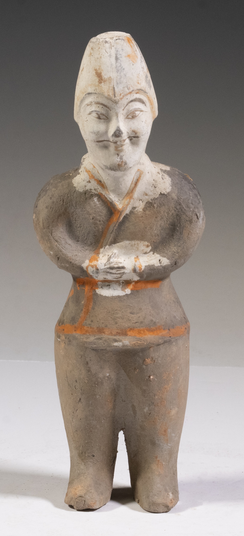 Appraisal: HAN DYNASTY BC- AD MINGQI FIGURE OF A SERVANT Standing