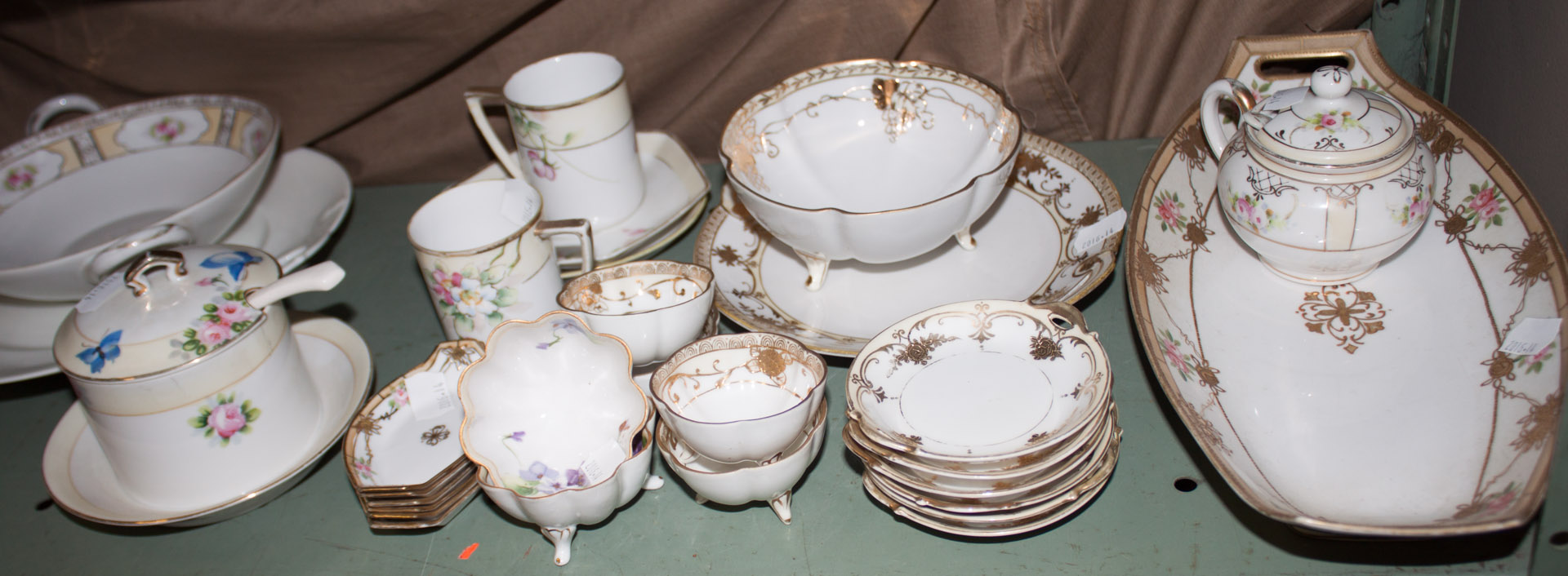 Appraisal: Two shelves of assorted china including Nippon Old Paris style