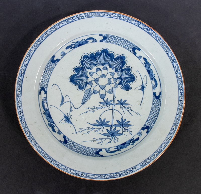 Appraisal: EARLY DELFT CHARGER th c Tin Glazed Earthenware Charger probably