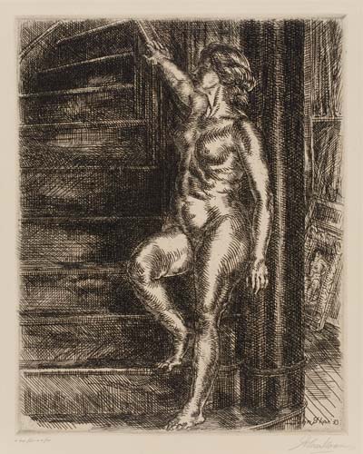 Appraisal: JOHN SLOAN Three etchings Rossignol's Drunken Advice to Pierre Third