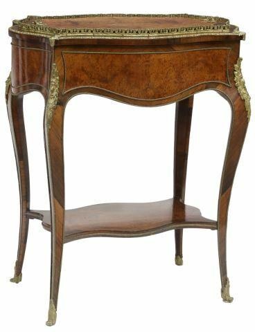 Appraisal: French Napoleon III period jardiniere sewing table late th c