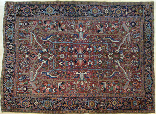 Appraisal: Heriz carpet ca with overall pattern on a red field