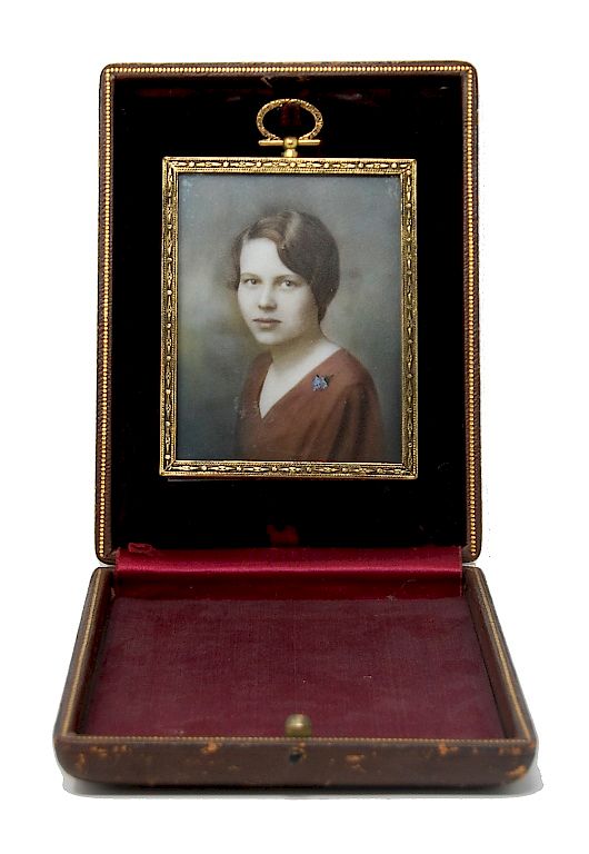 Appraisal: Turn Of Century Photograph In Gilded Frame In Fitted Turn