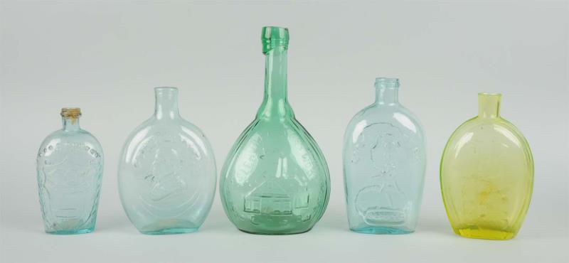 Appraisal: Lot of Commemorative Bottles The green bottle has a broken