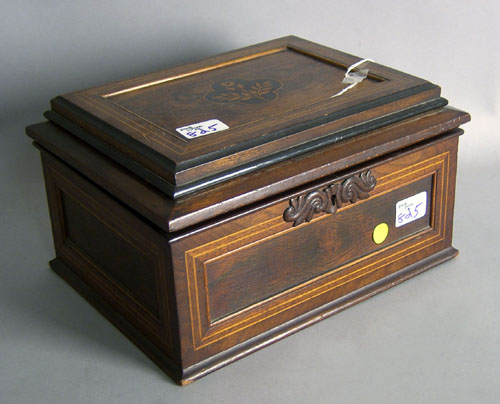 Appraisal: Victorian rosewood dresser box h w