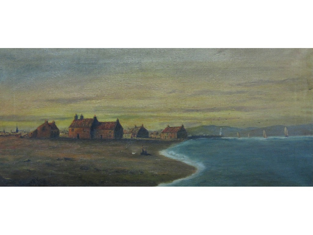 Appraisal: Early twentieth century oil on canvas coastal scene indistinctly signed