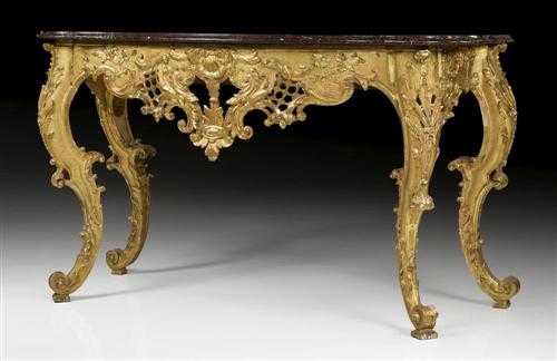 Appraisal: CONSOLE KNOWNS AS A TABLE A GIBIER Louis XV probably