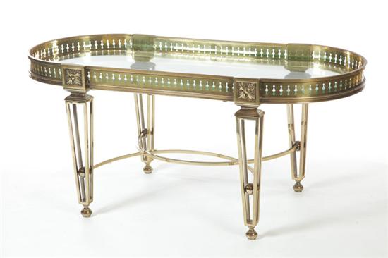 Appraisal: COCKTAIL TABLE Italy late th century By Labarge Brass reticulated