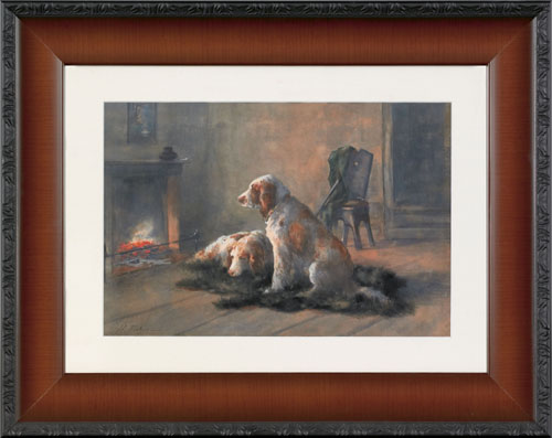 Appraisal: Hugo Anton Fisher American - watercolor of two sporting dogs