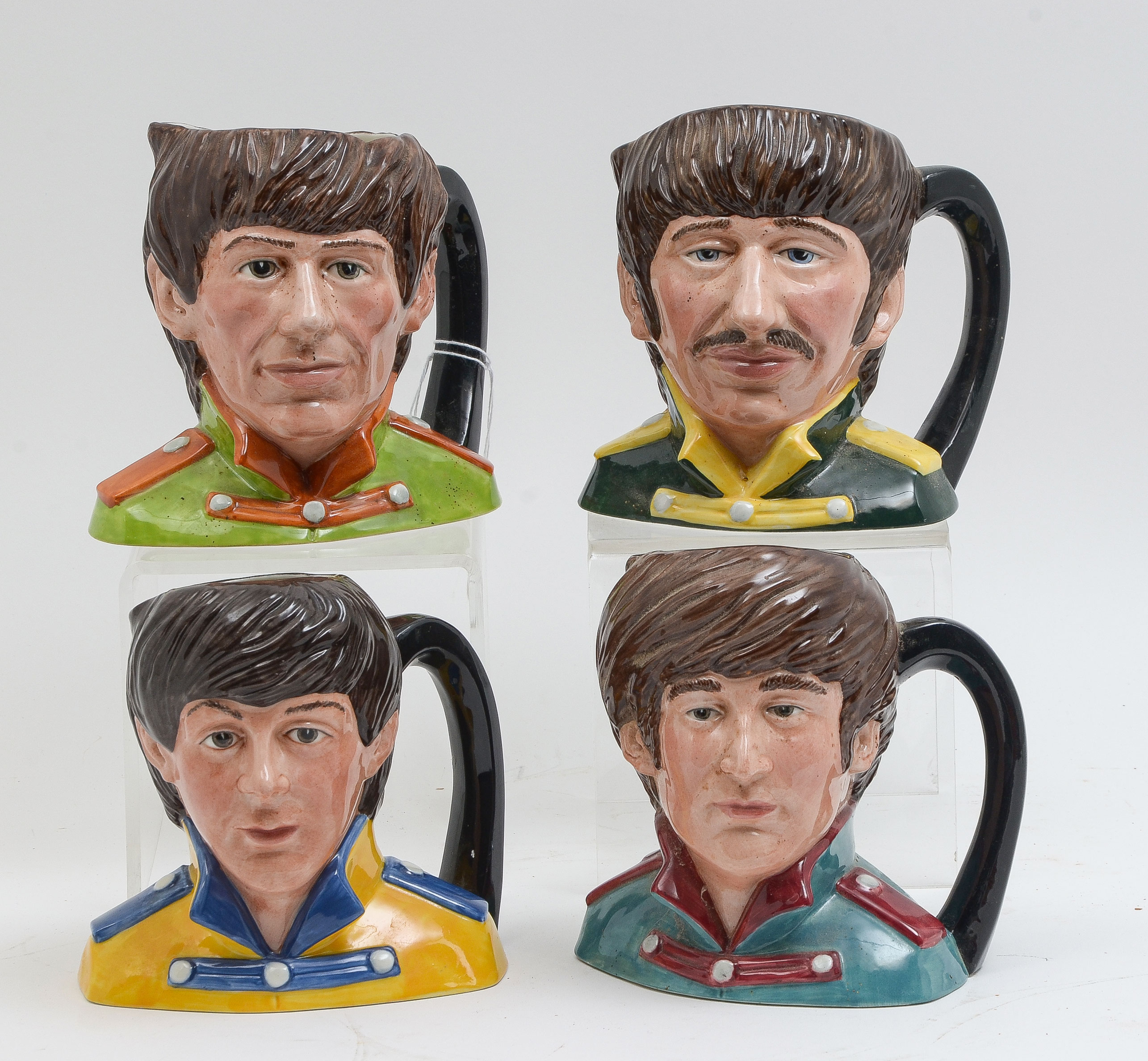 Appraisal: PC ROYAL DOULTON BEATLES MUGS Comprising John Lennon D Paul