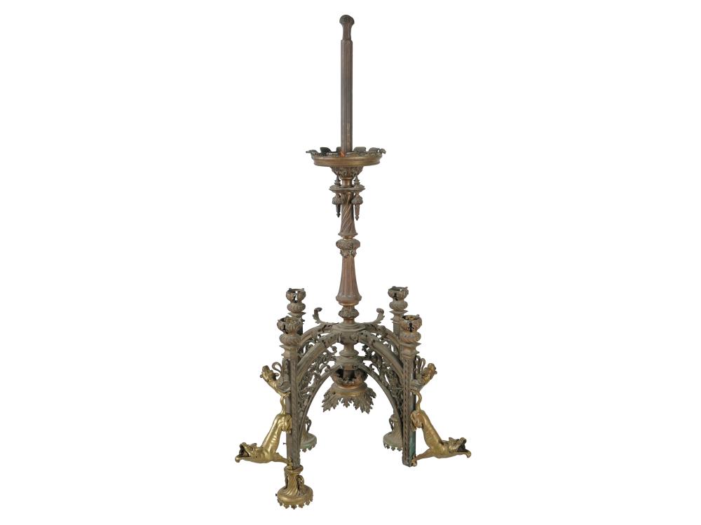 Appraisal: FRENCH BRONZE FIXTURECondition with slight oxidation to fixture slight pitting