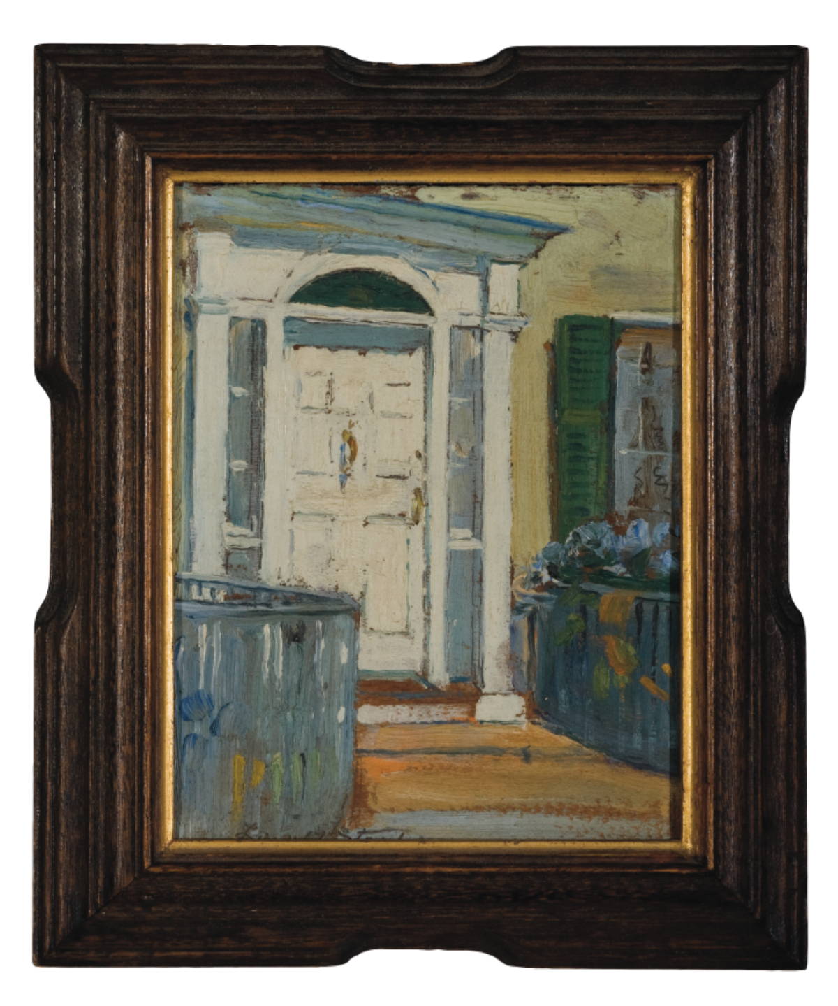 Appraisal: LUCY MAY STANTON AMERICAN - NANTUCKET DOORWAY Oil on panel