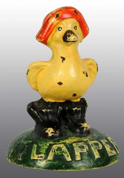 Appraisal: Cast Iron Hubley The Flapper Duck Paperweight Description Cat DesignerGrace