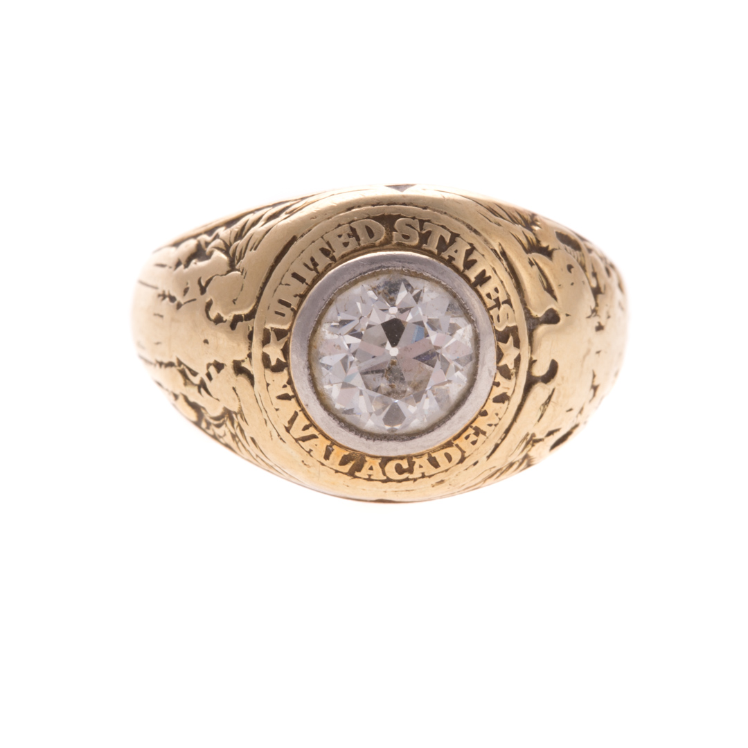 Appraisal: A Lady's Miniature US Naval Academy Ring in K K