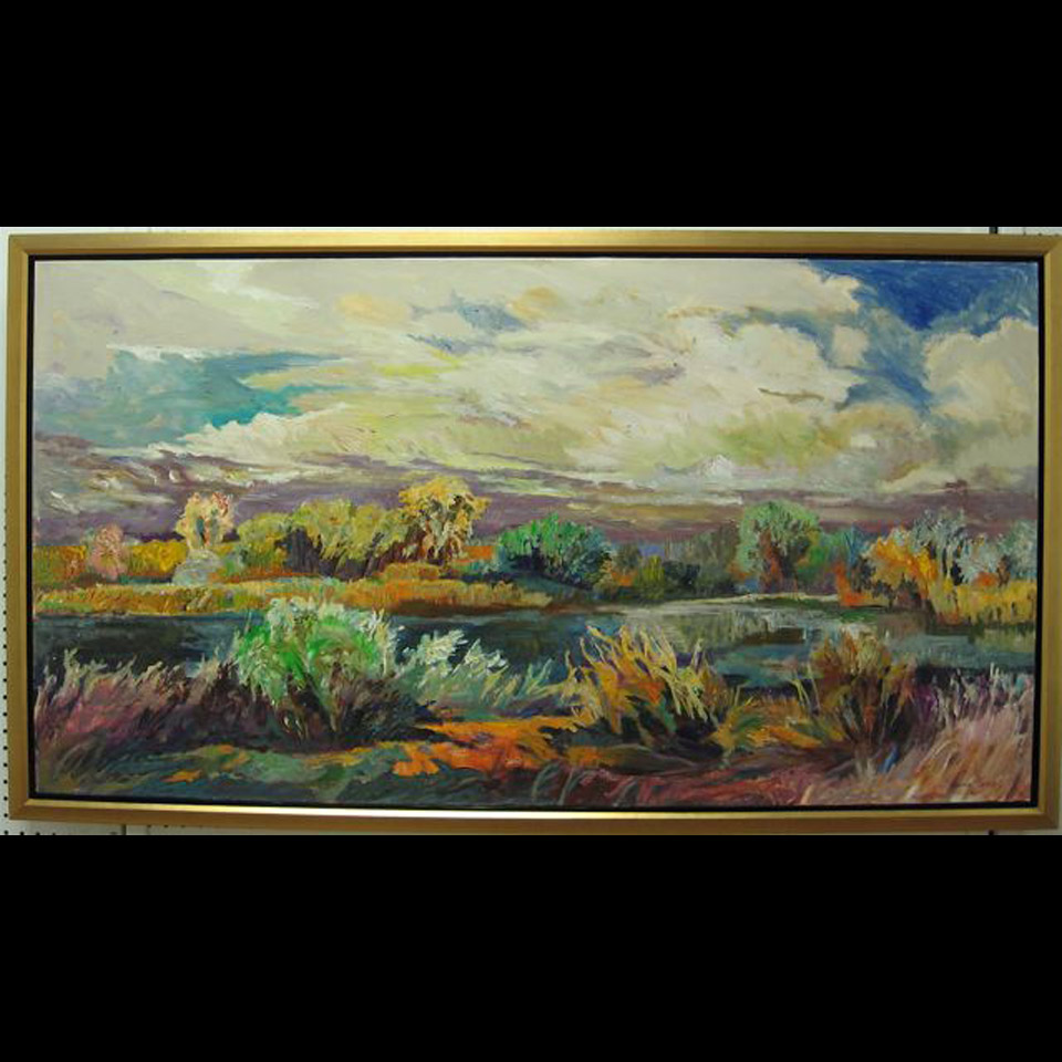 Appraisal: EXPLORING THE RIVER COURSE JOANNE CLARKE TH CENTURY CANADIAN ACRYLIC