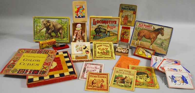 Appraisal: Assortment of Children's Puzzles Games Toys and Books th- th