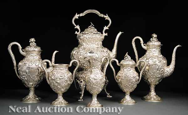 Appraisal: A Schofield Baltimore Rose Sterling Silver Repouss Coffee and Tea