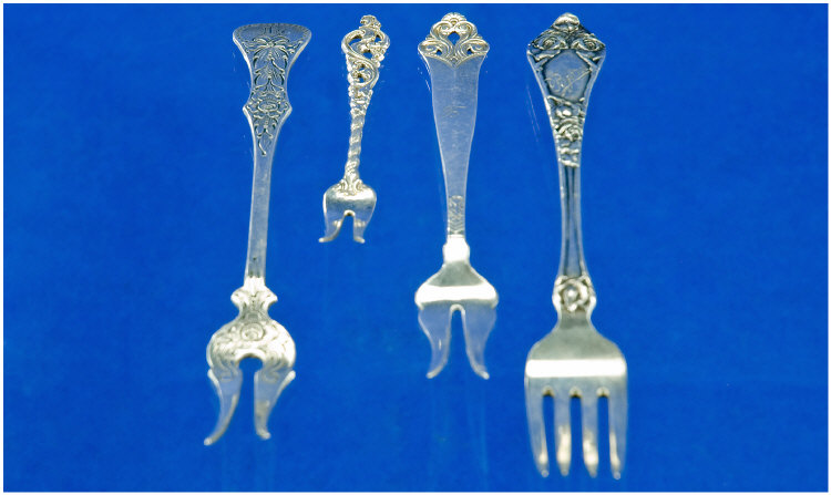 Appraisal: Norwegian Silver Flatware Comprising Four Silver Forks All Fully Hallmarked