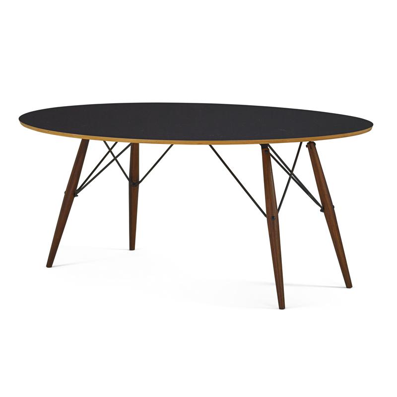 Appraisal: CHARLES AND RAY EAMES Custom dowel leg dining table Zeeland