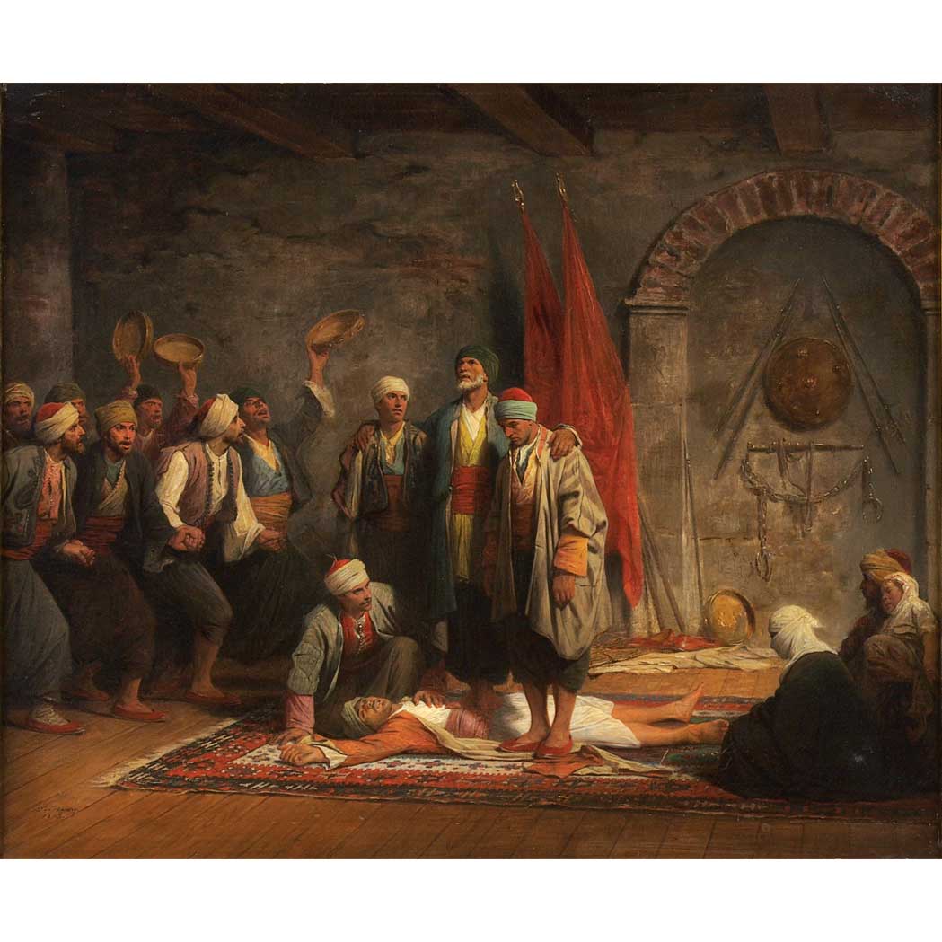 Appraisal: Adolphe Yvon French - A Sufi Ritual Signed Ad Yvon