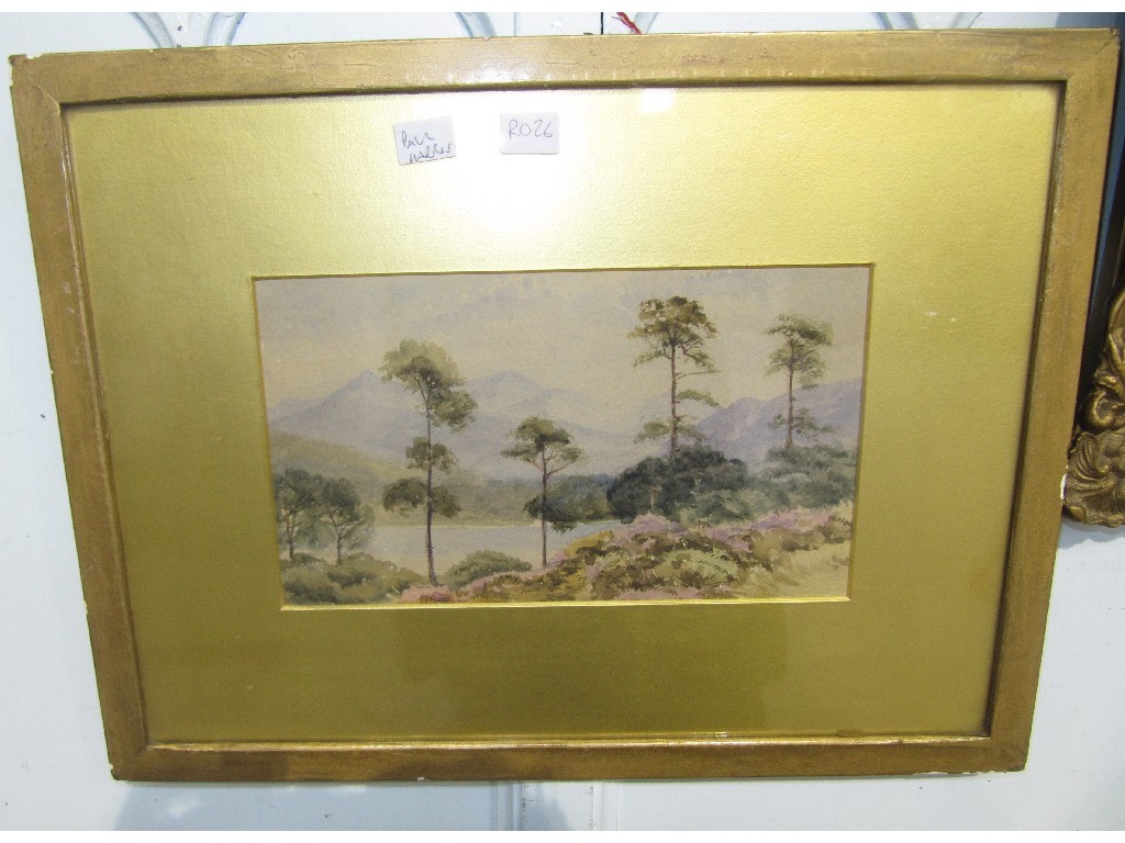 Appraisal: Watercolour highland landscape unsigned